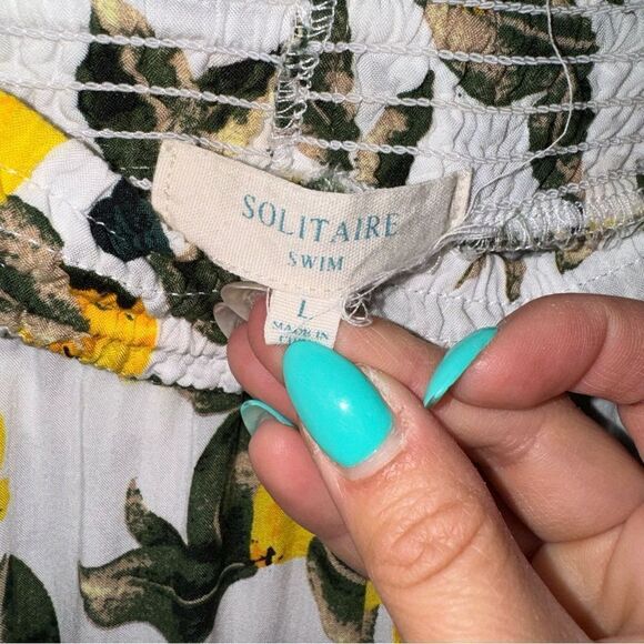 Solitaire Swim Lemon Print Lounge Pants - Size L - Picture 3 of 9